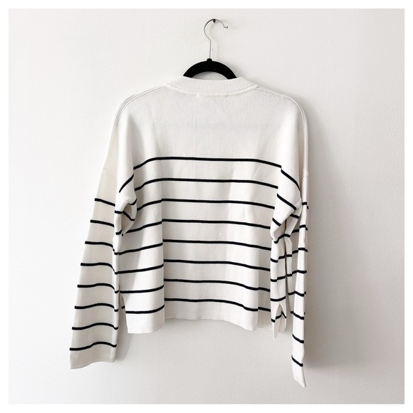 La Ligne White and Black Striped Sweater - Picture 3 of 6